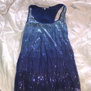 Gradient blue Charlotte Russe tank